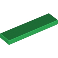 Lego destička 1x4 hladká, zelená (243128)
